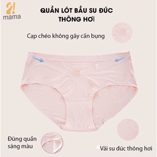 Quần lót bầu và sau sinh su đúc cạp chéo thông hơi đồ lót chip bà bầu