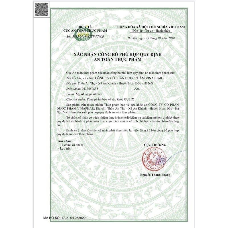 Viên Gout GULIX EXTRA Vinaphar - Hộp 60 Viên -Hỗ trợ bệnh gout