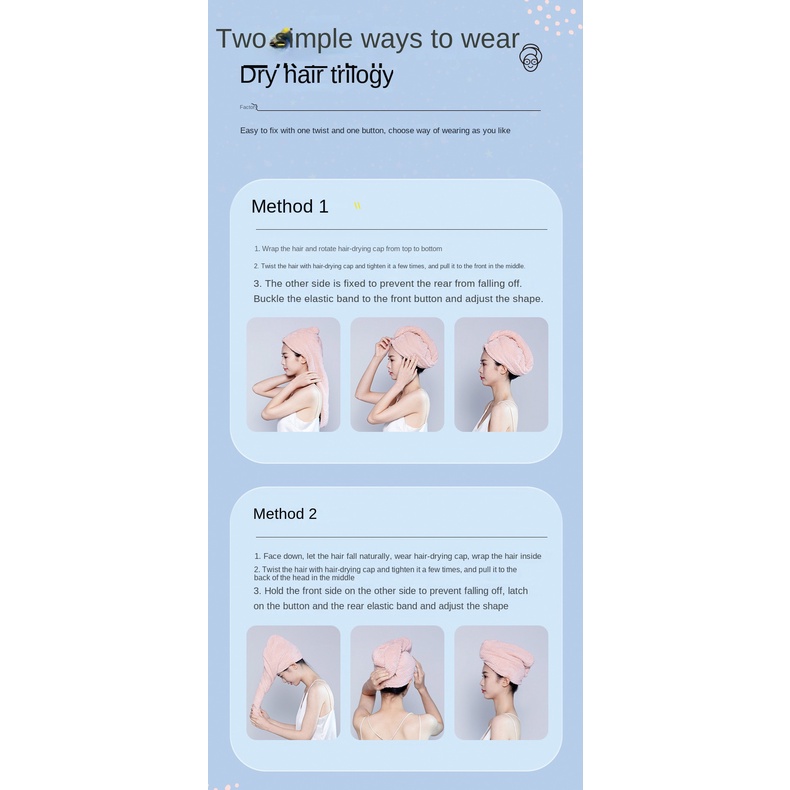 Ultra Khăn Quấn Tóc Bằng Lông Cừu San Hô Dày Thấm Hút Nước Nhanh Khô