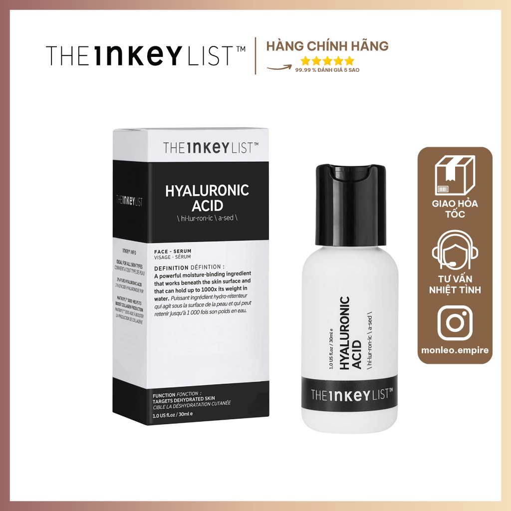Tinh chất dưỡng ẩm The Inkey List Hyaluronic Acid Hydrating Serum 30ml