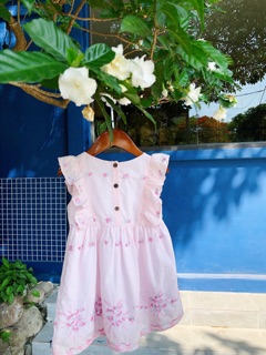 Váy Cho Bé Gái Thêu Hoa Dễ Thương
