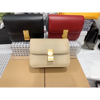 Túi PrettyFIT dáng đeo chéo da thật màu nude be