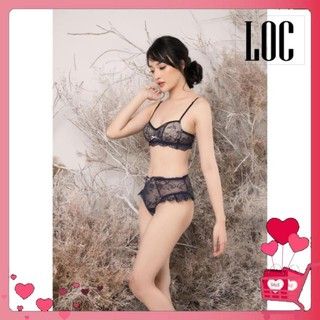 Đồ lót sexy, Áo Lót Không Gọng Cúp Ngang Chân Ren Bọc Cúp - Xanh Đen [Nội Y Cao Cấp]