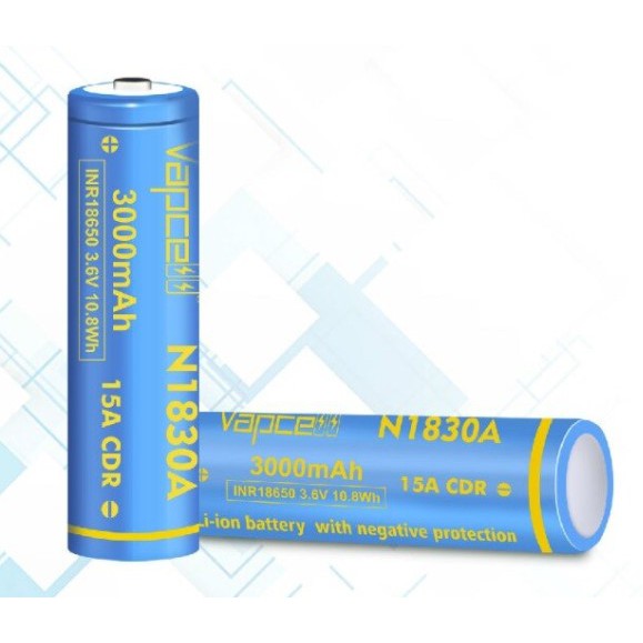 [P65] Pin Vapcell N1830A 18650 3000mAh xả cao 15A có mạch bảo vệ (lõi 30q)