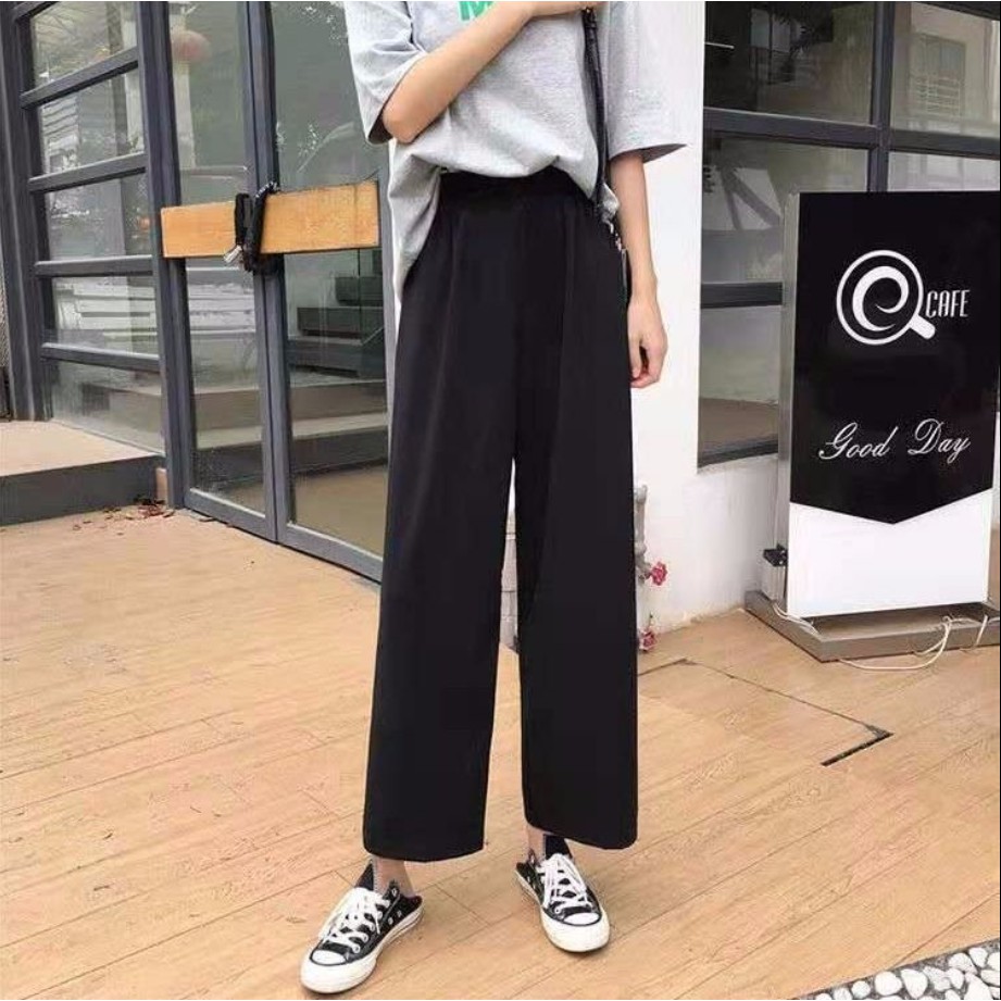 Quần dài lưng cao co giãn thời trang thanh lịch cho nữ