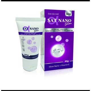 SỮA RỬA MẶT SAT NANO Silver tuýp 40g