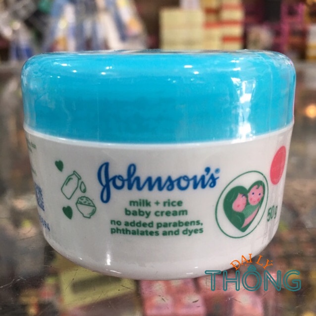 Kem dưỡng da cho bé Johnson’s Baby 50g - Kem dưỡng ẩm Nắp Xanh / Nắp Hồng