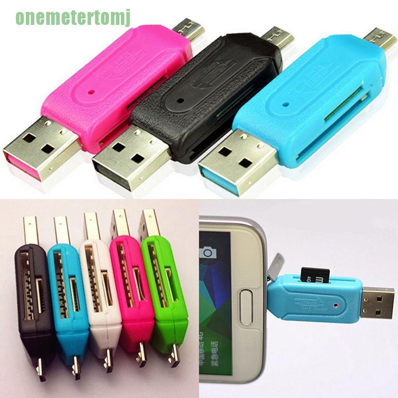 Đầu Đọc Thẻ Nhớ 2 Trong 1 Micro Usb 2.0 Otg Dành Cho Điện Thoại Android Phone Samsung