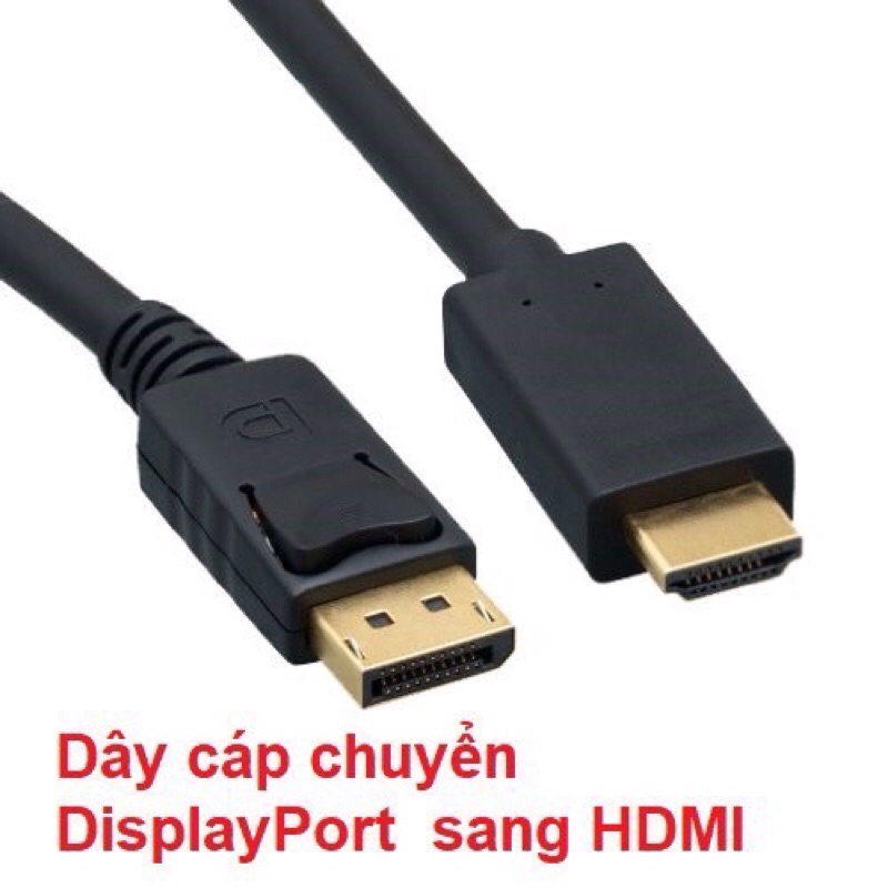 Dây cáp chuyển DisplayPort (DP) sang HDMI 1080P Full HD dài 1,8m. chất lượng hình ảnh sống động như thật. dp - hdmi 1.8m