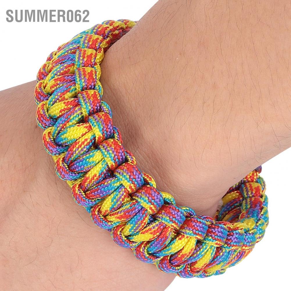 Vòng đeo tay bện Paracord cho nam giới nữ sinh tồn ngoài trời với dây dù