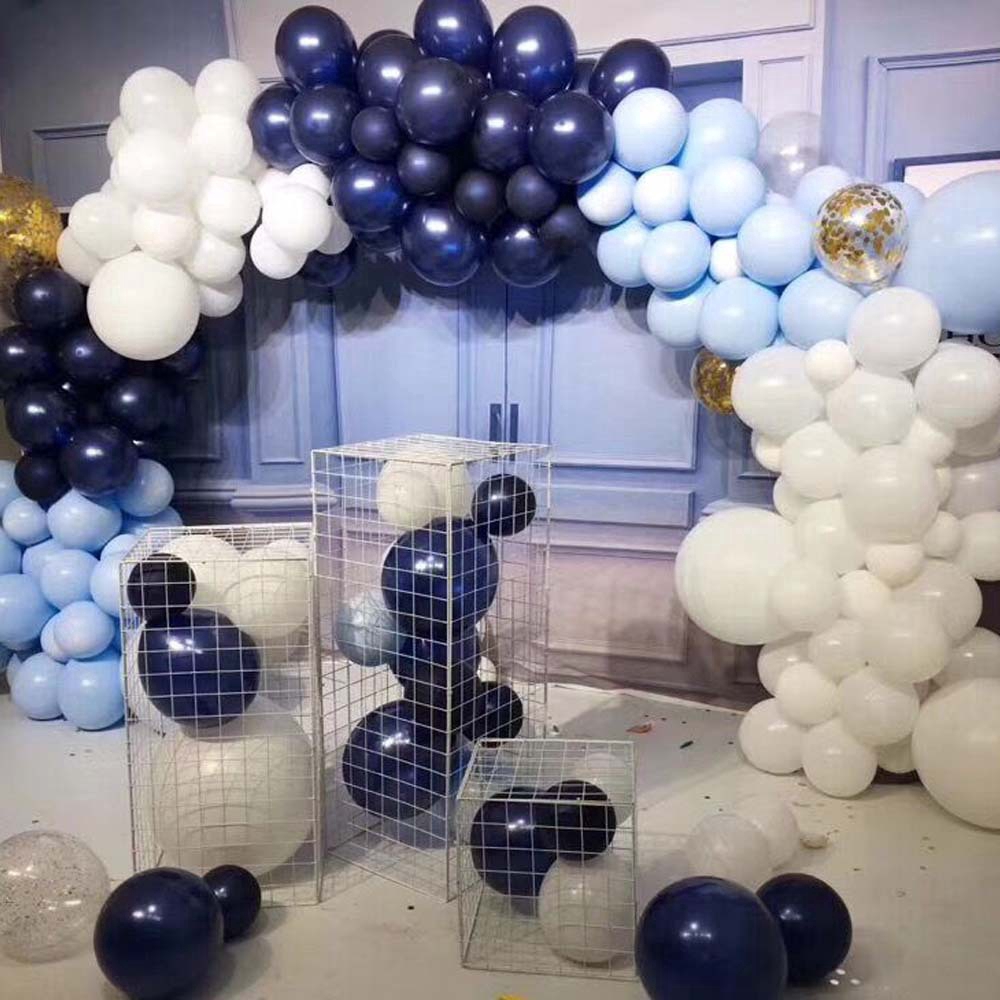 Bộ 10 bóng bay 12inch màu xanh dương chất lượng cao trang trí tiệc sinh nhật