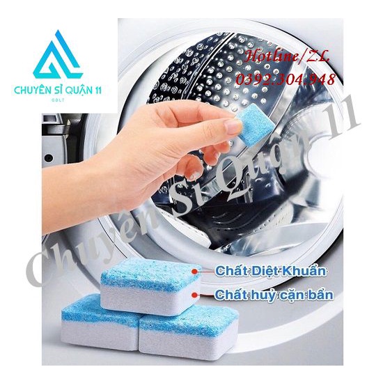 Hộp 12 Viên sủi tẩy lồng máy giặt diệt khuẩn và tẩy chất cặn chất lượng cao, an toàn GD361-TayLG