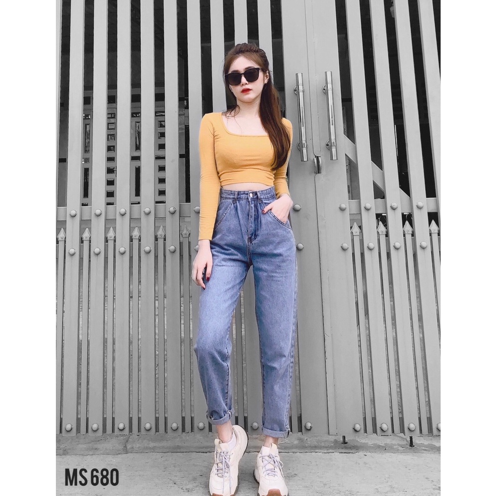 Quần Jeans nữ baggy lưng cao Novelty MS680 2200990