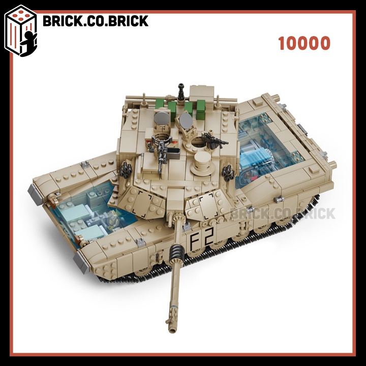 Đồ Chơi Mô Hình Lắp Ráp Xe Tăng Chủ Lực Biến Hình Hummer MBT Quân Đội Army 10000