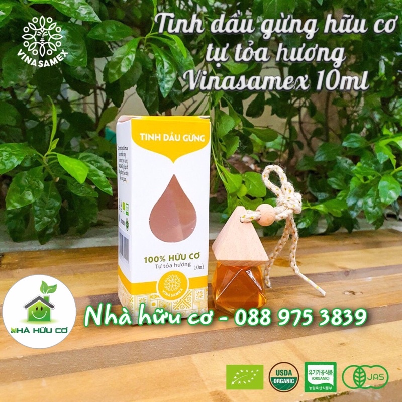 Tinh dầu GỪNG hữu cơ TỰ TỎA HƯƠNG Vinasamex 10ml- Date: 27/8/2023 - Nhà hữu cơ