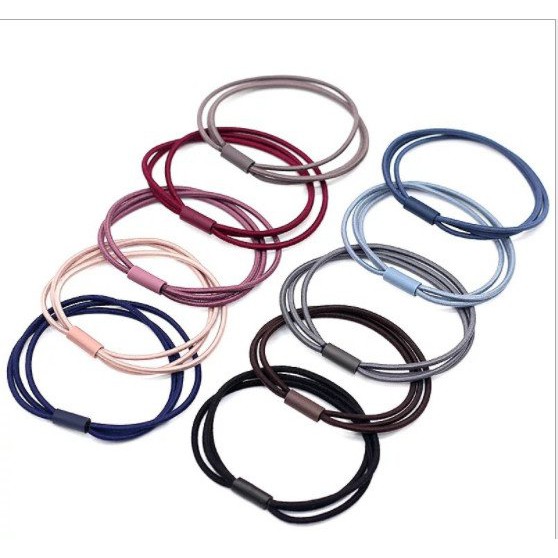 Thun cột tóc 3 dây trơn