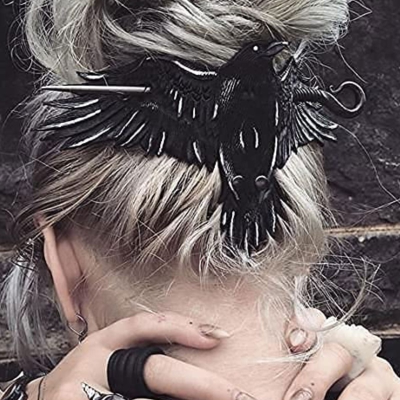 Kẹp Tóc Hóa Trang Halloween Màu Đen Cho Nữ