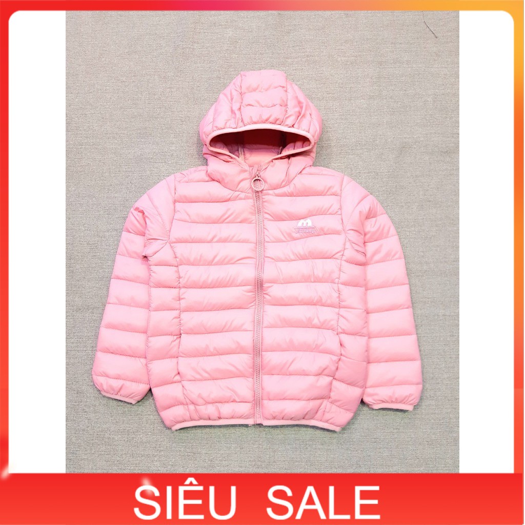Áo phao siêu nhẹ trần 2 mặt bé gái 5-9 tuổi