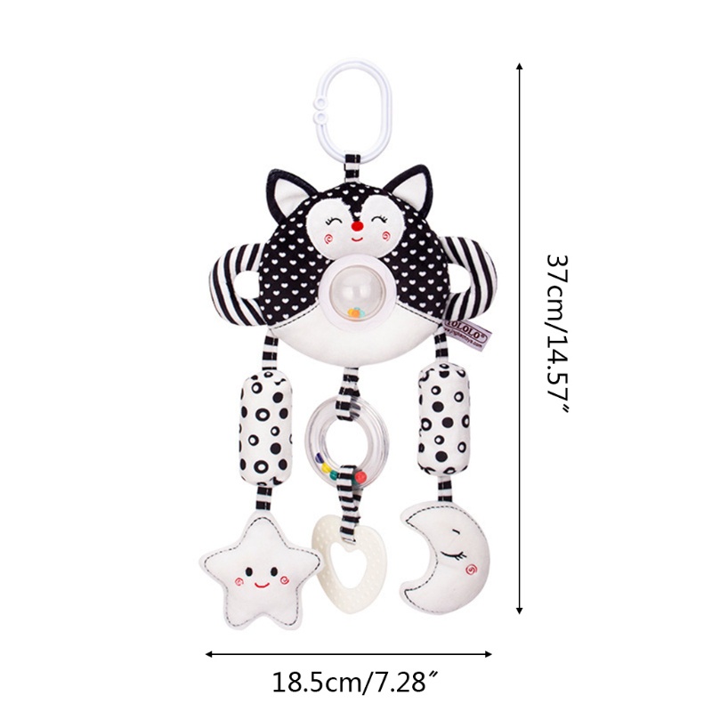 Đồ Chơi Treo Xe Đẩy Em Bé Họa Tiết Hoạt Hình Động Vật Dễ Thương