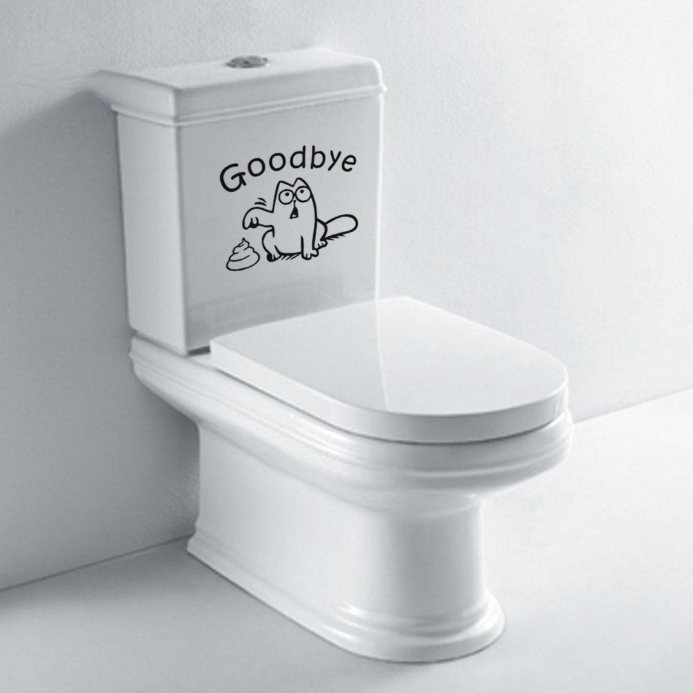 Miếng Dán Trang Trí Toilet Bằng PVC Hình Động Vật Hoạt Hình Dễ Thương