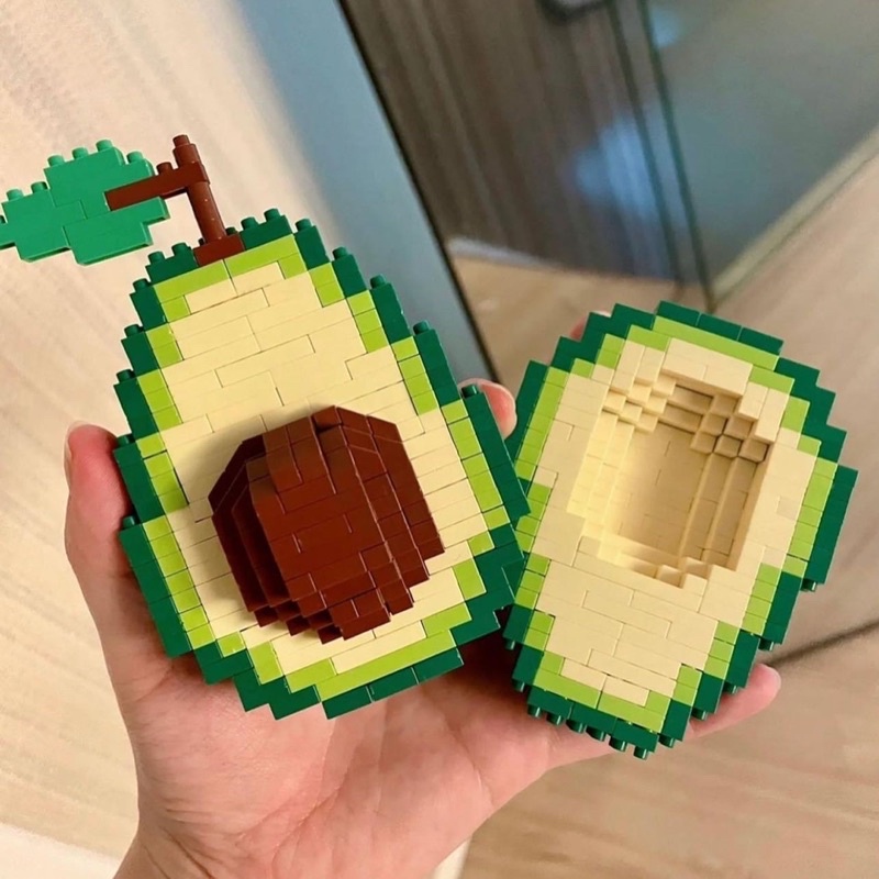 Mô hình đồ chơi xếp hình Trái Bơ Chuối và Đào Nanoblocks