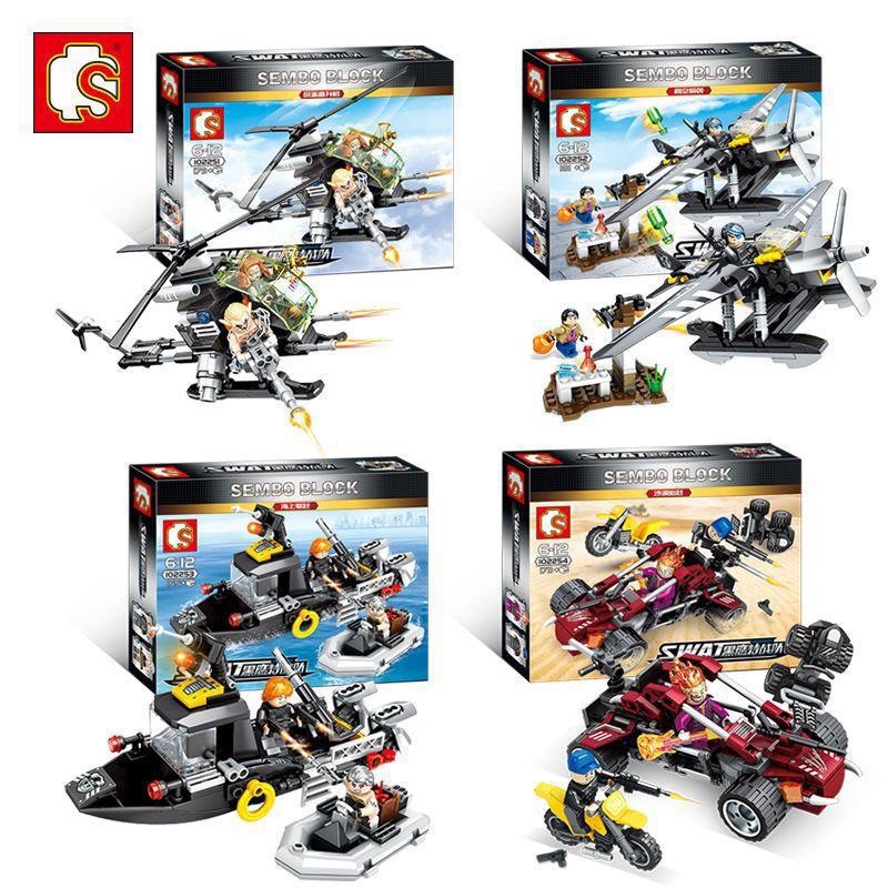 [FREESHIP]Xếp hình Lego, đồ chơi lắp ghép cho bé mô hình cảnh sát hành động