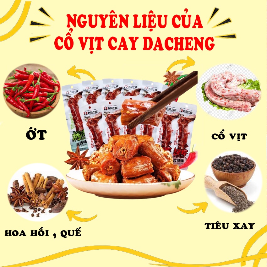 Cổ vịt cay dacheng trung quốc ăn liền gói loại 42gam siêu ngon
