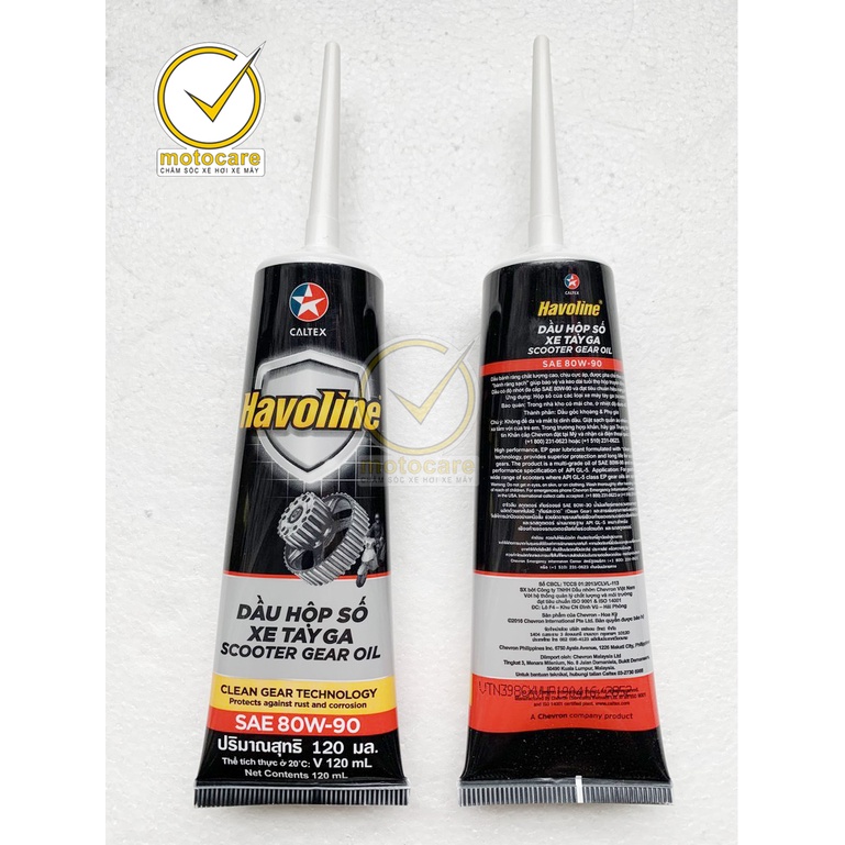 [HCM] Dầu nhớt láp, nhớt hộp số xe tay ga Caltex Havoline Scooter Gear Plus 80W90