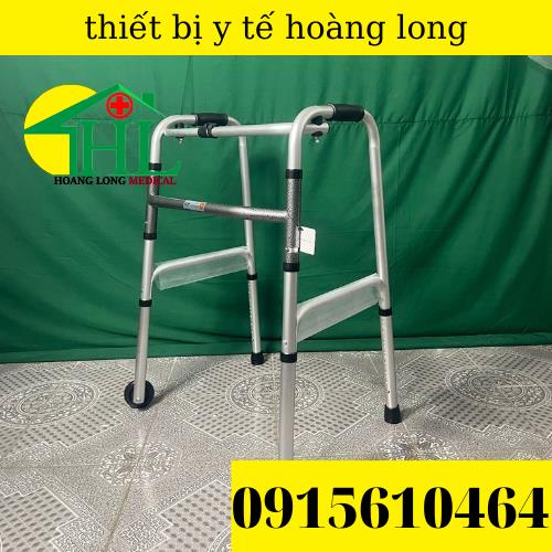 Khung Tập Đi Cho Người Già Hợp Kim Nhôm Có Bánh Xe Chống Trơn Trượt Lucass W-47