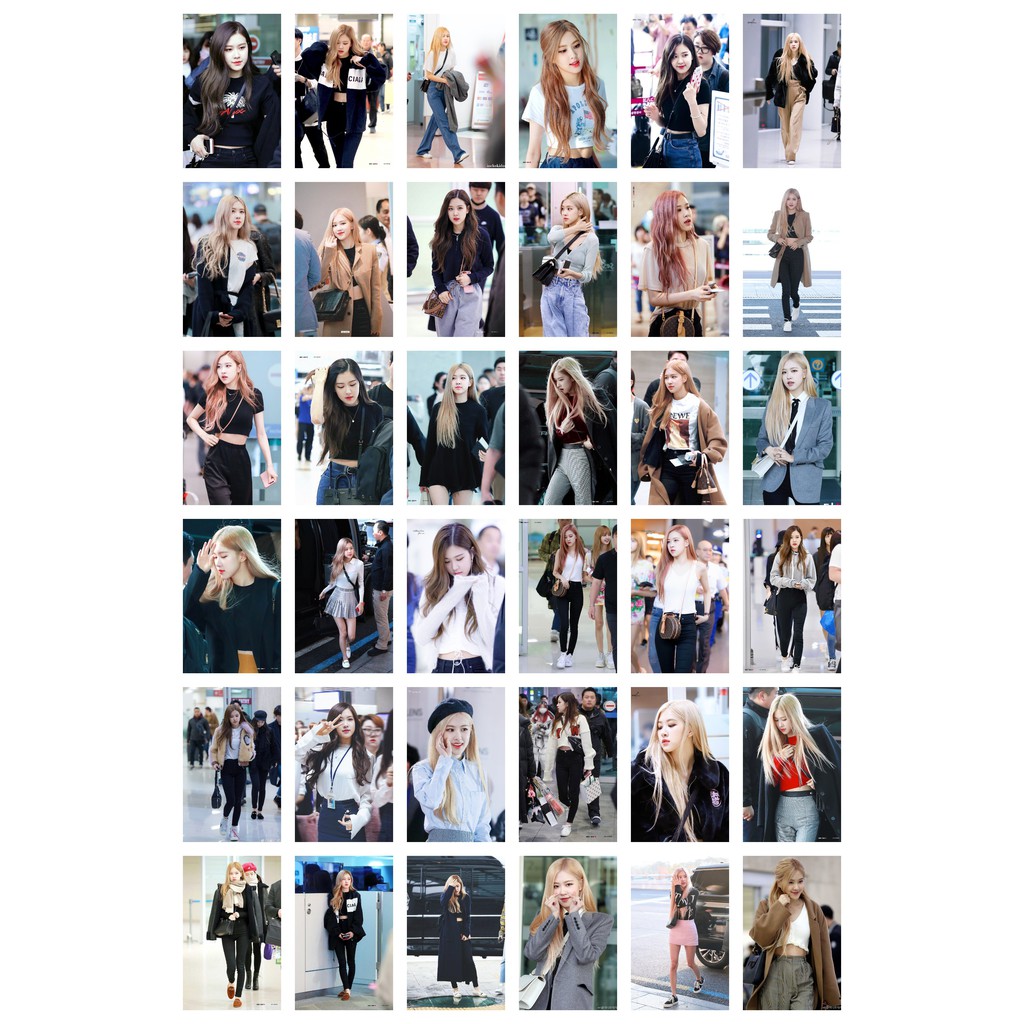 Lomo card 36 ảnh thành viên BLACKPINK Rosé - fashion style