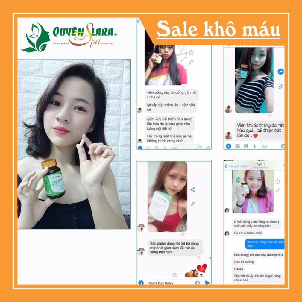 Viên Uống Trắng Da Crystal White Giúp làm giảm lão hoá da, giảm nám, sạm da Giúp da sáng mịn-.Quyên Lara | BigBuy360 - bigbuy360.vn
