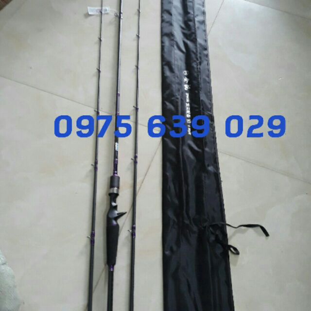 Cần lure máy ngang GW cao cấp 2 đọt 2m4