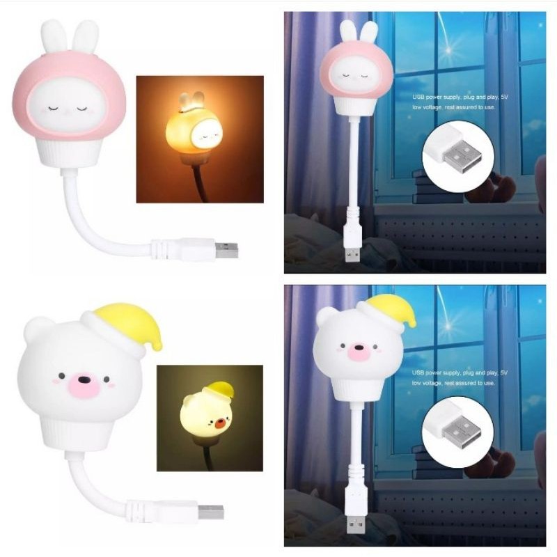• HCM •Đèn Ngủ LED USB Cho Bé Nhân Vật Hoạt Hình Dễ Thương Điều Khiển Từ Xa