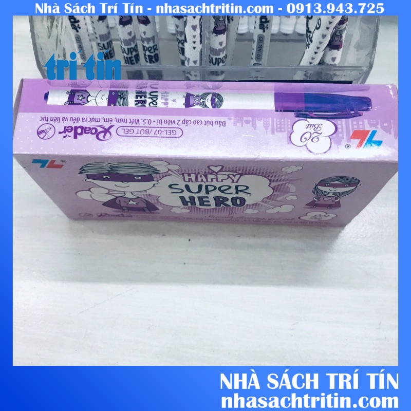 Bút thiên long gel 07 roater  mực tím(vpp trí tín)