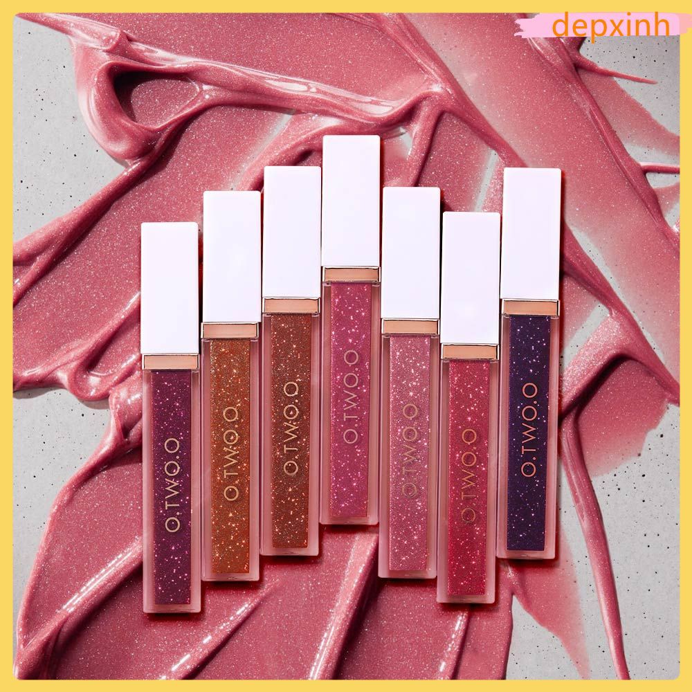 【Ready Stock】 O.TWO.O 7 Colors Natural Long-Lasting Moisturizing Lip Gloss Starry Sky Glass Water Light Lip Glaze