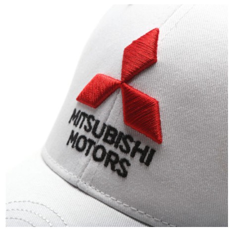 Mũ Lưỡi Trai nón kết Thêu Logo Mitsubishi Motor Racing F1 cho xe hơi ô tô Xpander Outlander Mirage Attrage Pajero Sport