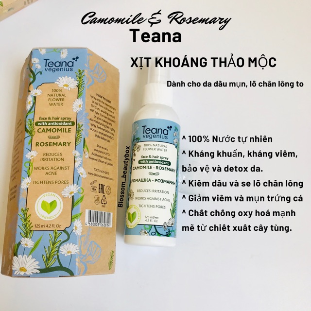 Xịt khoáng thảo mộc Teana Vegenius cao cấp | BigBuy360 - bigbuy360.vn