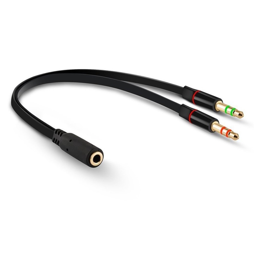Cáp chia tai nghe hình chữ y jack cắm 3.5mm cho laptop/pc tiện dụng