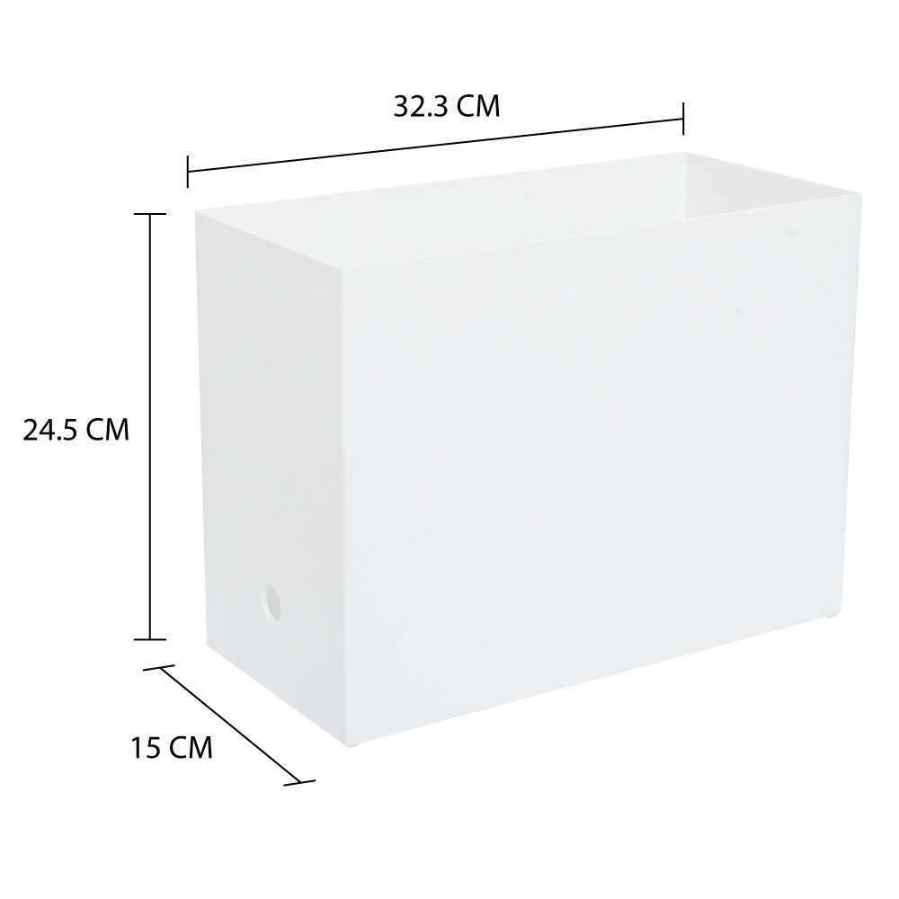 HomeBase STACKO thùng nhựa đựng đồ đa năng Bali Thái Lan W32.3xH24.5xD15 cm màu trắng