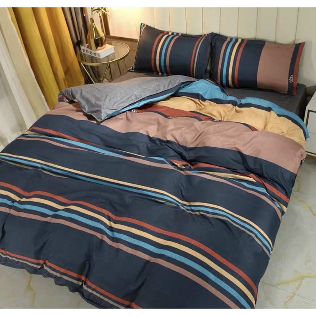 Bộ chăn ga Cotton poly vintage M2T Bedding chăn ga Hàn Quốc đủ size miễn phí bo chun