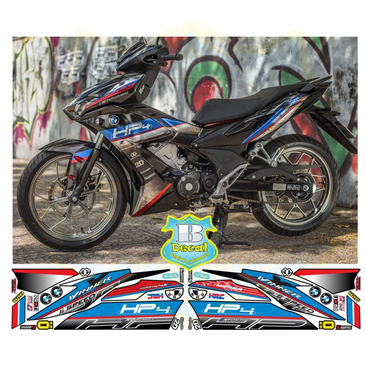 ( Quí khách vui lòng mang ra tiệm cho thợ dán ) Tem winner X hp4 Crom cao cấp