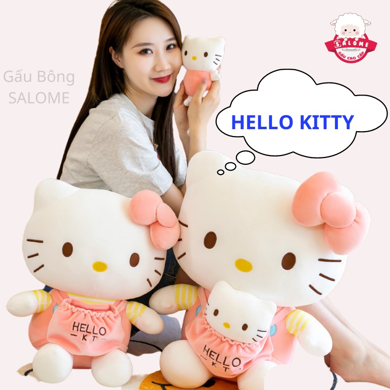 Gấu Bông Mèo Hello Kitty Có Túi Đựng SALOME