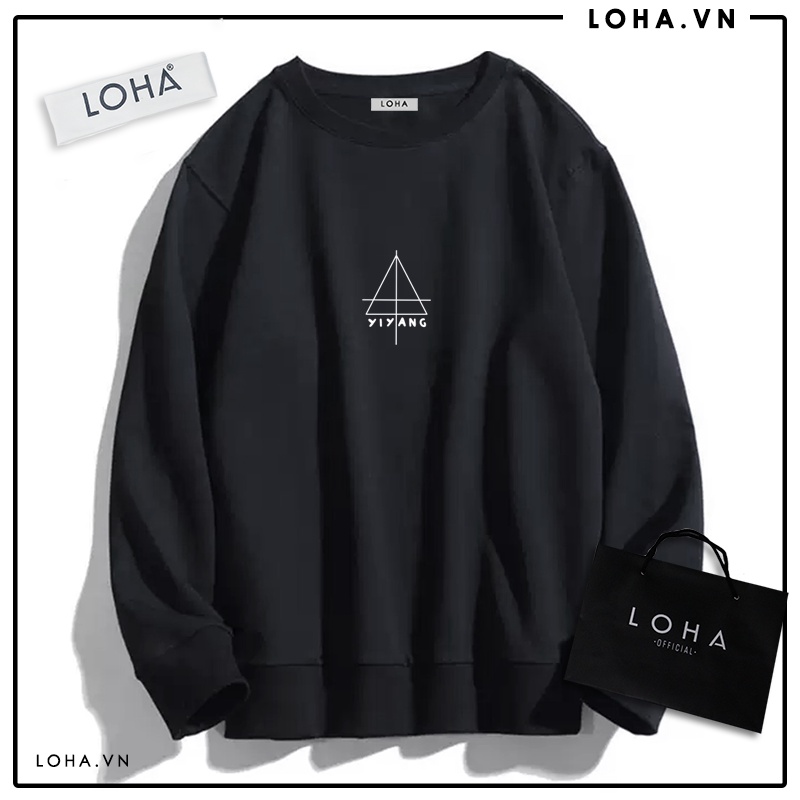 Áo Sweater YIYANG oversize LOHA Basic, áo nỉ Nhật cao cấp dài tay Unisex LOHA | BigBuy360 - bigbuy360.vn