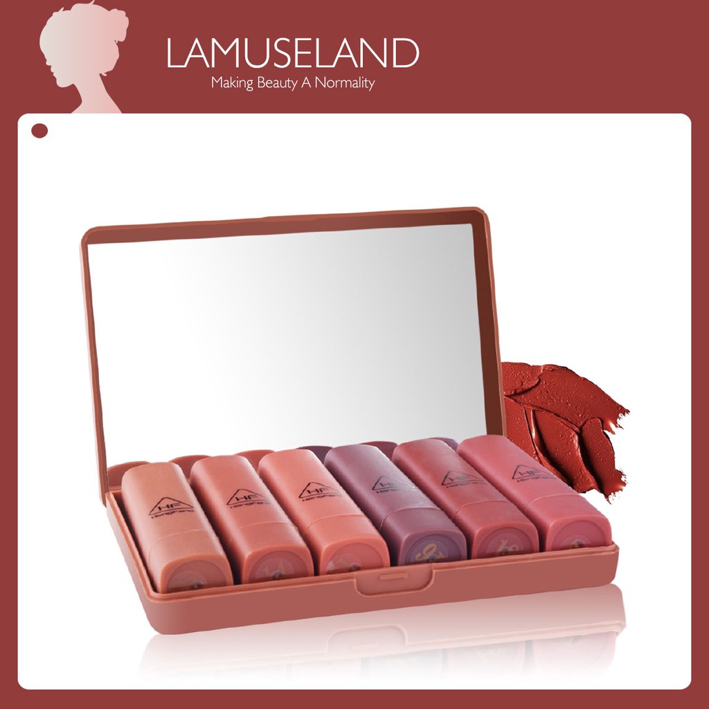 Bộ 6 thỏi son sáp HENGFANG lâu trôi chống nước 9g 9065B | BigBuy360 - bigbuy360.vn