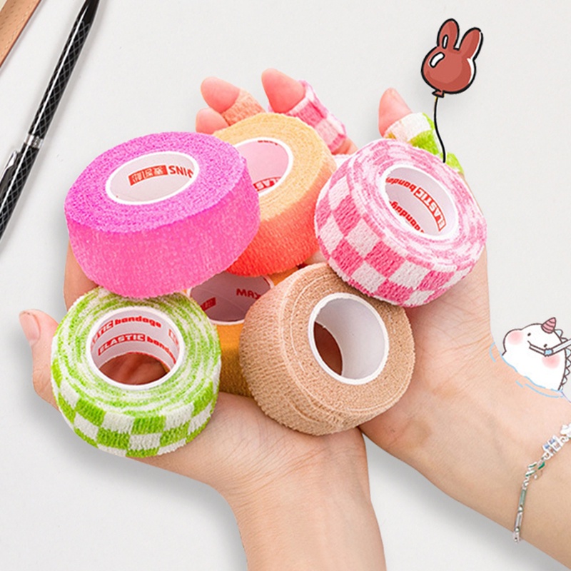 Băng Keo Bảo Vệ Ngón Tay Bằng Vải Không Dệt Co Giãn In Họa Tiết Hoạt Hình Dễ Thương Cho Học Sinh