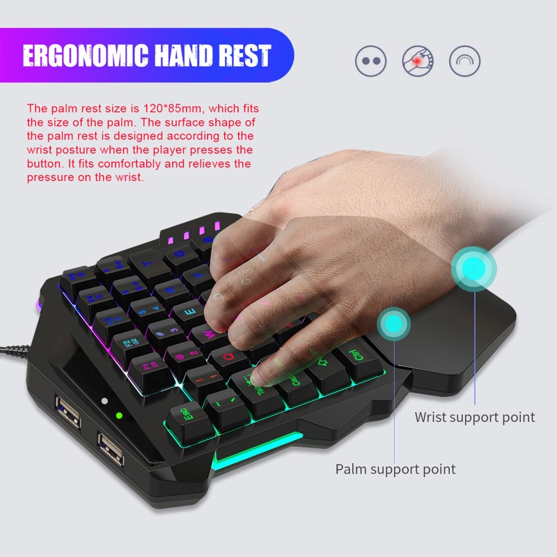 Bàn Phím Cơ Chơi Game 35 Phím Có Dây USB