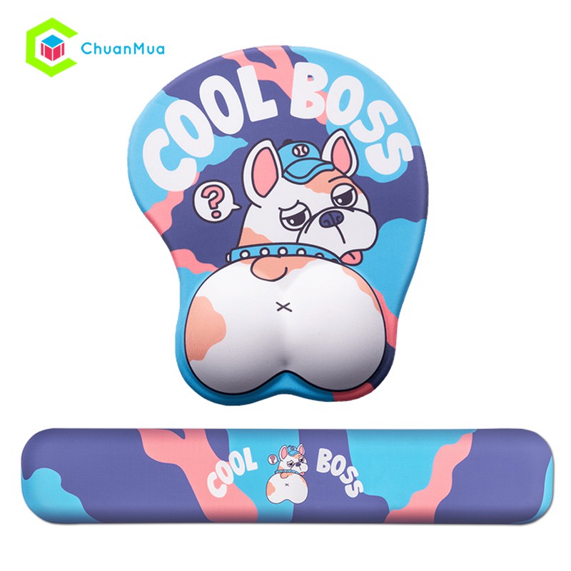 Lót Chuột Có Đệm Tay SILICON Hình Mông Cún Cực Xinh (Corgi, Poodle, Bulldog, Husky và Chân mèo) | BigBuy360 - bigbuy360.vn