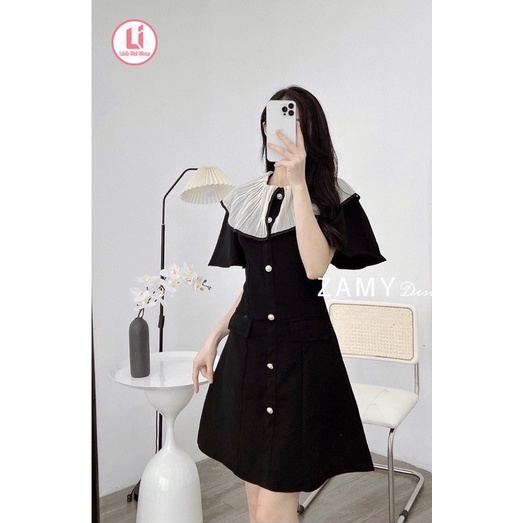đầm dự tiệc, đầm cổ bèo, váy công sở