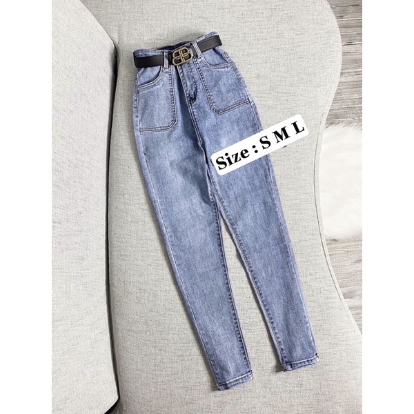 Quần jeans nữ cạp cao,quần jean skinny co giãn