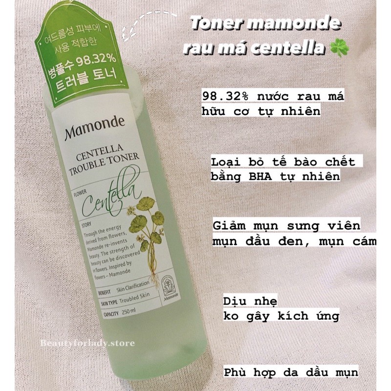 HÀNG SẴN - Nước Hoa Hồng Mamonde Rau Má (150ml)